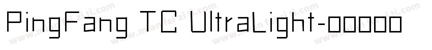 PingFang TC UltraLight字体转换
